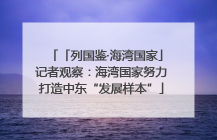「列国鉴·海湾国家」记者观察：海湾国家努力打造中东“发展样本”