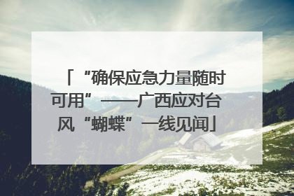 “确保应急力量随时可用”——广西应对台风“蝴蝶”一线见闻