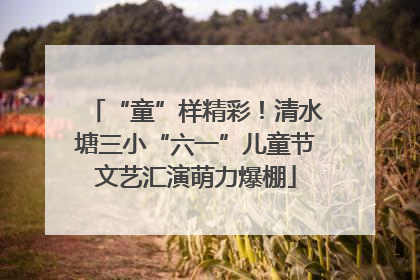 “童”样精彩！清水塘三小“六一”儿童节文艺汇演萌力爆棚