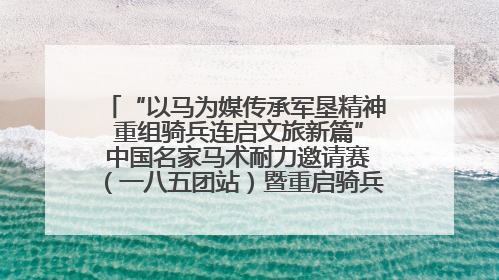 “以马为媒传承军垦精神 重组骑兵连启文旅新篇” 中国名家马术耐力邀请赛（一八五团站）暨重启骑兵连活动正式启动