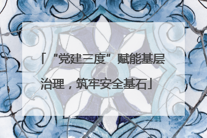 “党建三度”赋能基层治理，筑牢安全基石