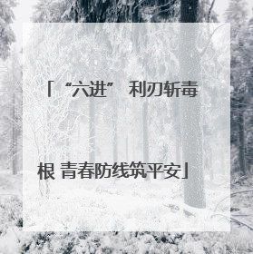 “六进” 利刃斩毒根 青春防线筑平安