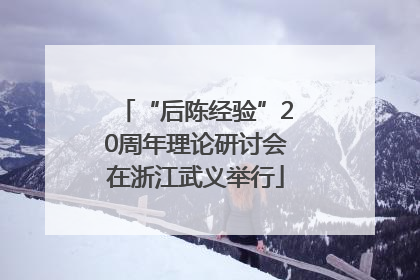 “后陈经验”20周年理论研讨会在浙江武义举行