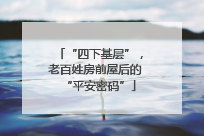 “四下基层”，老百姓房前屋后的“平安密码”
