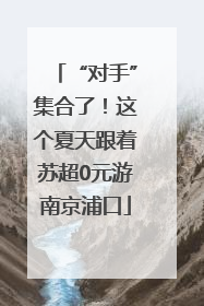 “对手”集合了！这个夏天跟着苏超0元游南京浦口