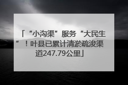 “小沟渠”服务“大民生”！叶县已累计清淤疏浚渠道247.79公里
