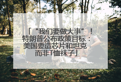 “我们要做大事”！特朗普公布政策目标：美国要造芯片和坦克 而非T恤袜子