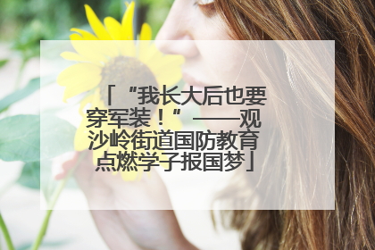 “我长大后也要穿军装！”——观沙岭街道国防教育点燃学子报国梦