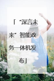 “深言未来”智能政务一体机发布