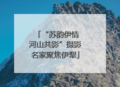 “苏韵伊情 河山共影”摄影名家聚焦伊犁