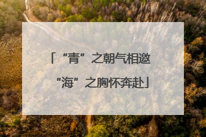 “青”之朝气相邀 “海”之胸怀奔赴