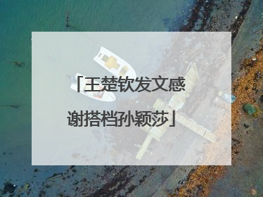 王楚钦发文感谢搭档孙颖莎