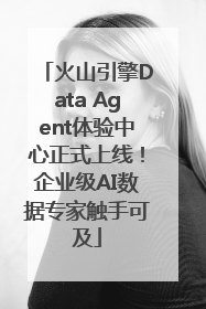 火山引擎Data Agent体验中心正式上线！企业级AI数据专家触手可及