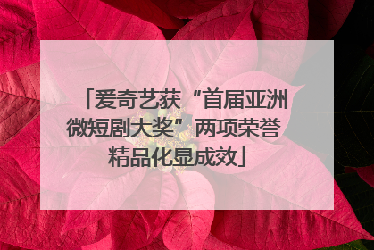爱奇艺获“首届亚洲微短剧大奖”两项荣誉 精品化显成效