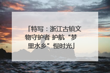 特写：浙江古镇文物守护者 护航“梦里水乡”慢时光