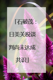 石破茂：日美关税谈判尚未达成共识