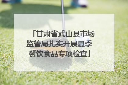 甘肃省武山县市场监管局扎实开展夏季餐饮食品专项检查