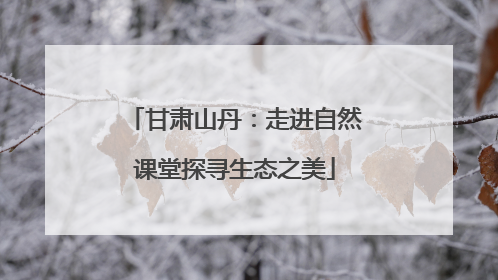 甘肃山丹：走进自然课堂探寻生态之美