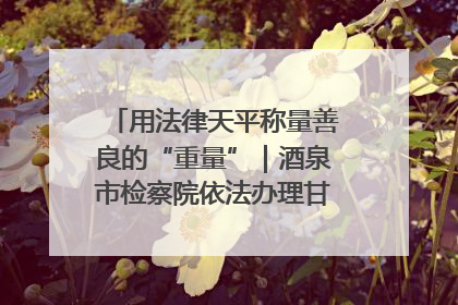 用法律天平称量善良的“重量”｜酒泉市检察院依法办理甘肃首例社区矫正对象见义勇为减刑案