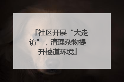 社区开展“大走访”，清理杂物提升楼道环境