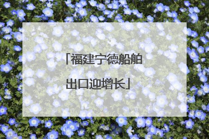 福建宁德船舶出口迎增长