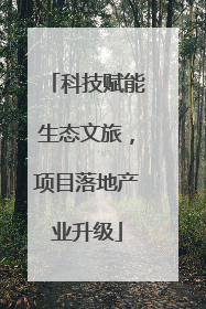 科技赋能生态文旅，项目落地产业升级