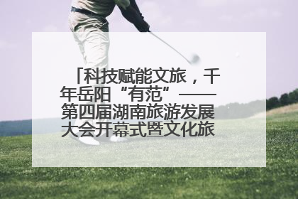 科技赋能文旅，千年岳阳“有范”——第四届湖南旅游发展大会开幕式暨文化旅游推介会侧记