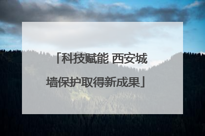 科技赋能 西安城墙保护取得新成果
