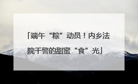 端午“粽”动员！内乡法院干警的甜蜜“食”光