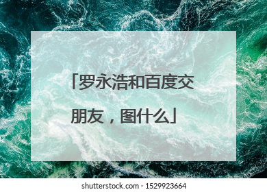 罗永浩和百度交朋友，图什么