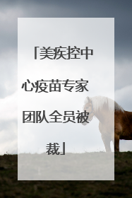 美疾控中心疫苗专家团队全员被裁