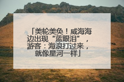 美轮美奂！威海海边出现“蓝眼泪”，游客：海浪打过来，就像星河一样