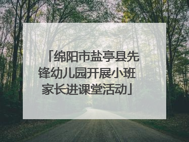 绵阳市盐亭县先锋幼儿园开展小班家长进课堂活动