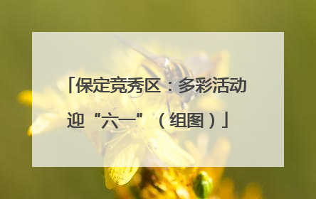 保定竞秀区：多彩活动迎“六一”（组图）
