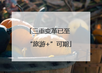 三重变革已至 “旅游+”可期