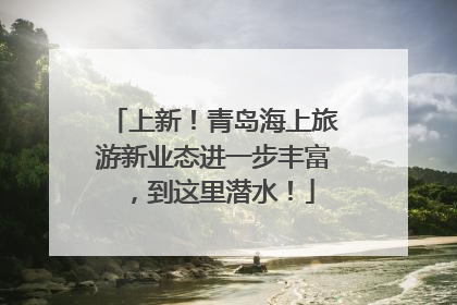 上新！青岛海上旅游新业态进一步丰富，到这里潜水！