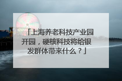 上海养老科技产业园开园，硬核科技将给银发群体带来什么？
