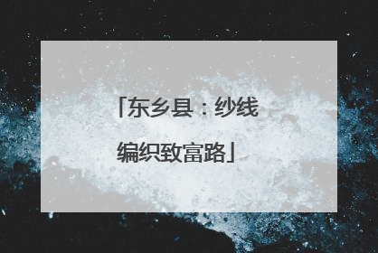 东乡县：纱线编织致富路
