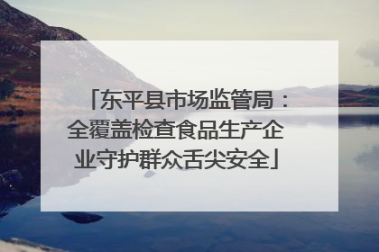 东平县市场监管局：全覆盖检查食品生产企业守护群众舌尖安全