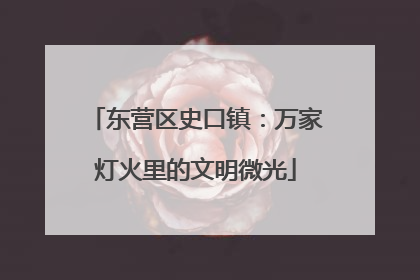 东营区史口镇：万家灯火里的文明微光