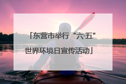 东营市举行“六·五”世界环境日宣传活动