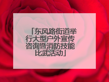 东风路街道举行大型户外宣传咨询暨消防技能比武活动