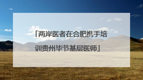 两岸医者在合肥携手培训贵州毕节基层医师