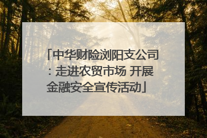 中华财险浏阳支公司：走进农贸市场 开展金融安全宣传活动