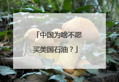 中国为啥不愿买美国石油？