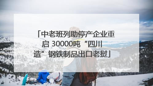 中老班列助停产企业重启 30000吨“四川造”钢铁制品出口老挝