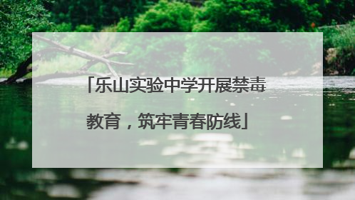 乐山实验中学开展禁毒教育，筑牢青春防线
