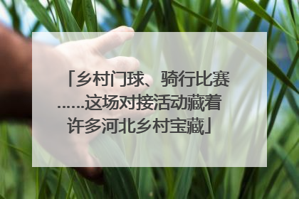 乡村门球、骑行比赛……这场对接活动藏着许多河北乡村宝藏