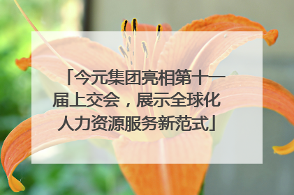 今元集团亮相第十一届上交会，展示全球化人力资源服务新范式