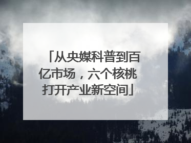 从央媒科普到百亿市场，六个核桃打开产业新空间